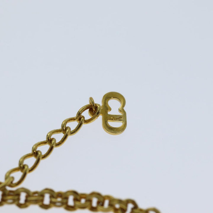 CHRISTIAN Top quality Dior Necklace metal Gold Auth yk13073