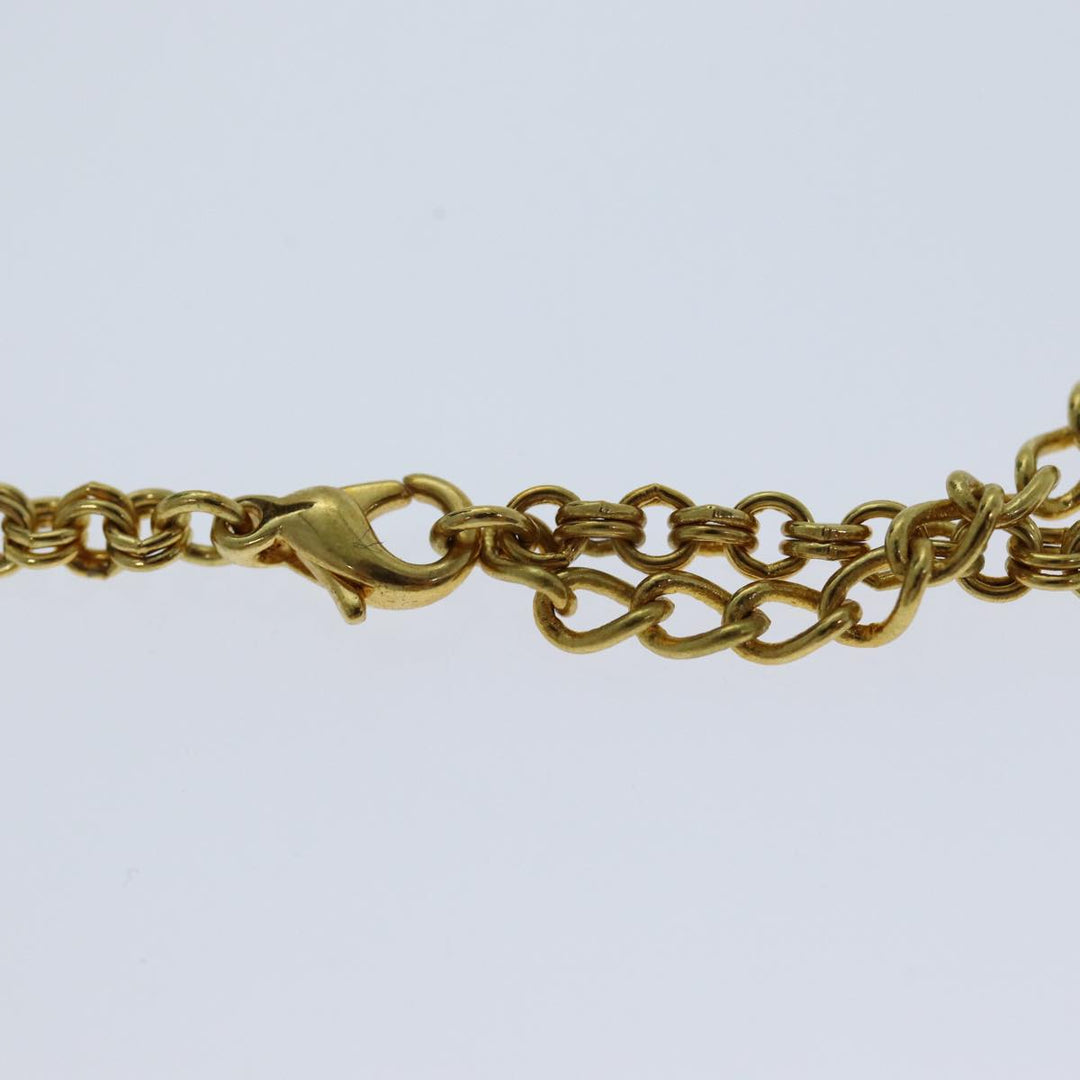 CHRISTIAN Top quality Dior Necklace metal Gold Auth yk13073