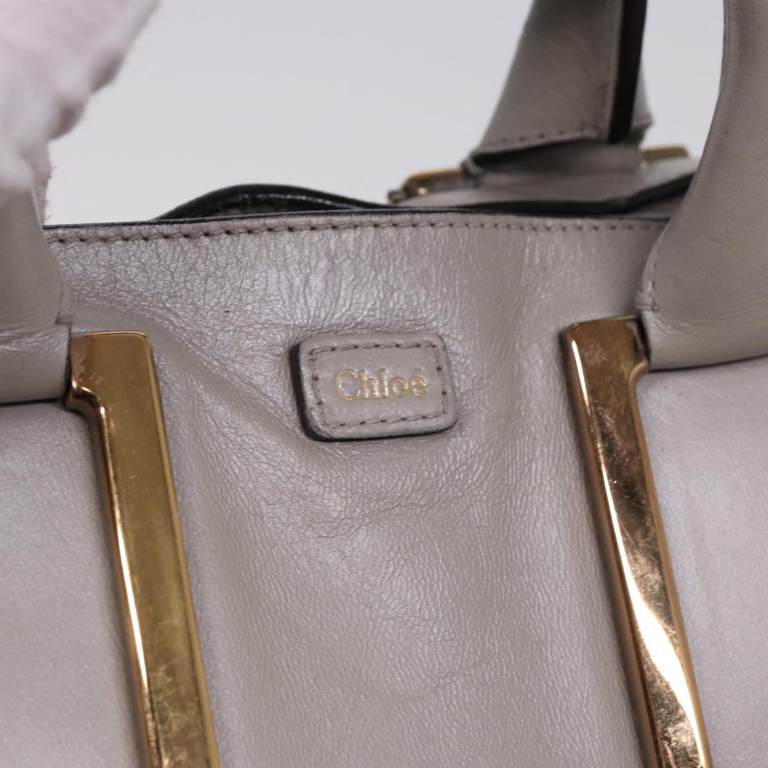 Chloe Etel Hand Bag Leather 2way Gray yk13079