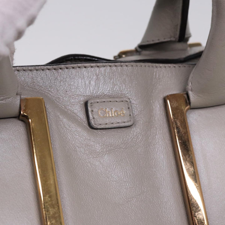 Chloe Etel Hand Bag Leather 2way Gray yk13079