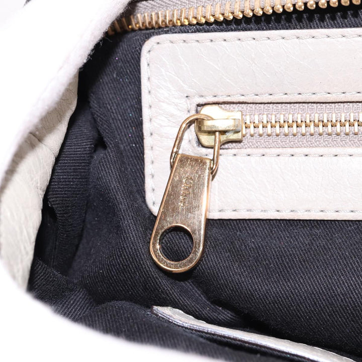 Chloe Etel Hand Bag Leather 2way Gray yk13079