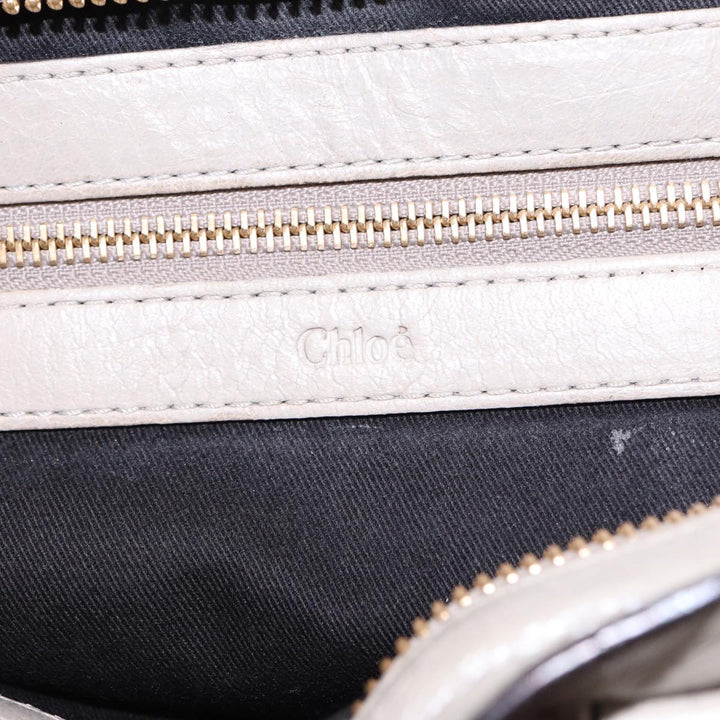 Chloe Etel Hand Bag Leather 2way Gray yk13079