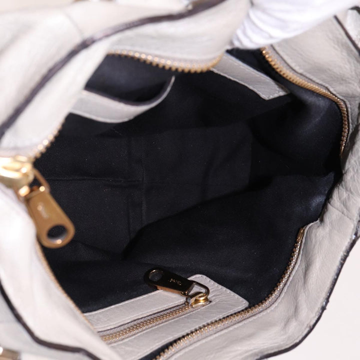Chloe Etel Hand Bag Leather 2way Gray yk13079