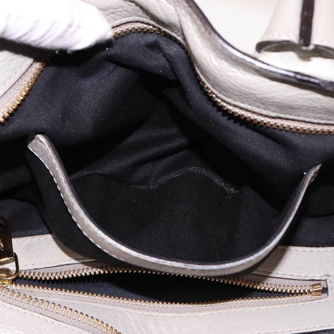 Chloe Etel Hand Bag Leather 2way Gray yk13079