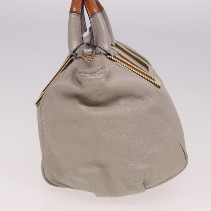 Chloe Etel Hand Bag Leather 2way Gray yk13079