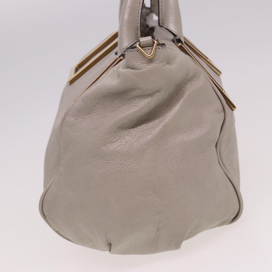 Chloe Etel Hand Bag Leather 2way Gray yk13079