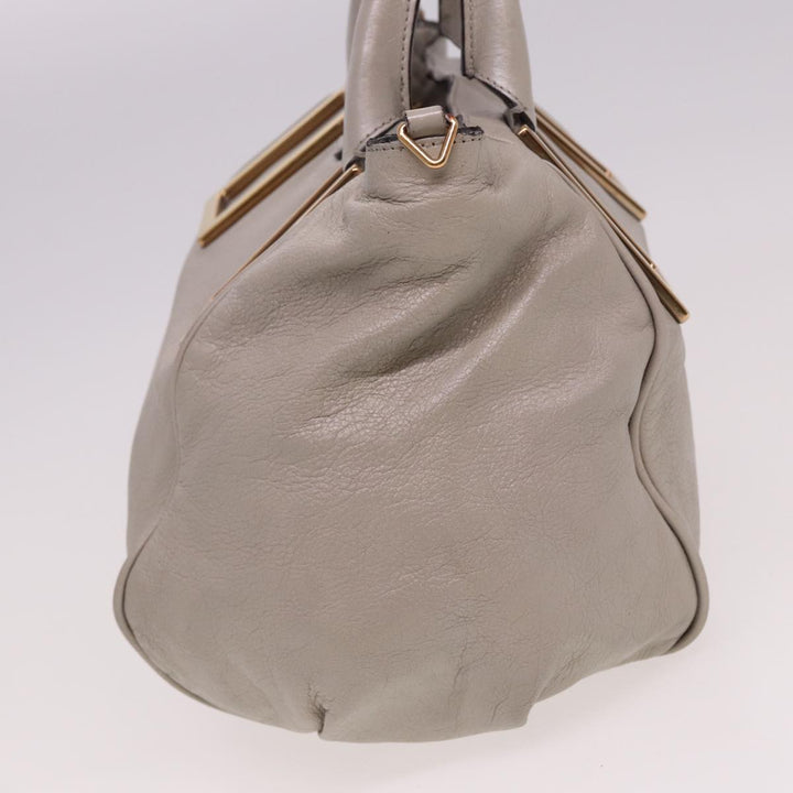 Chloe Etel Hand Bag Leather 2way Gray yk13079