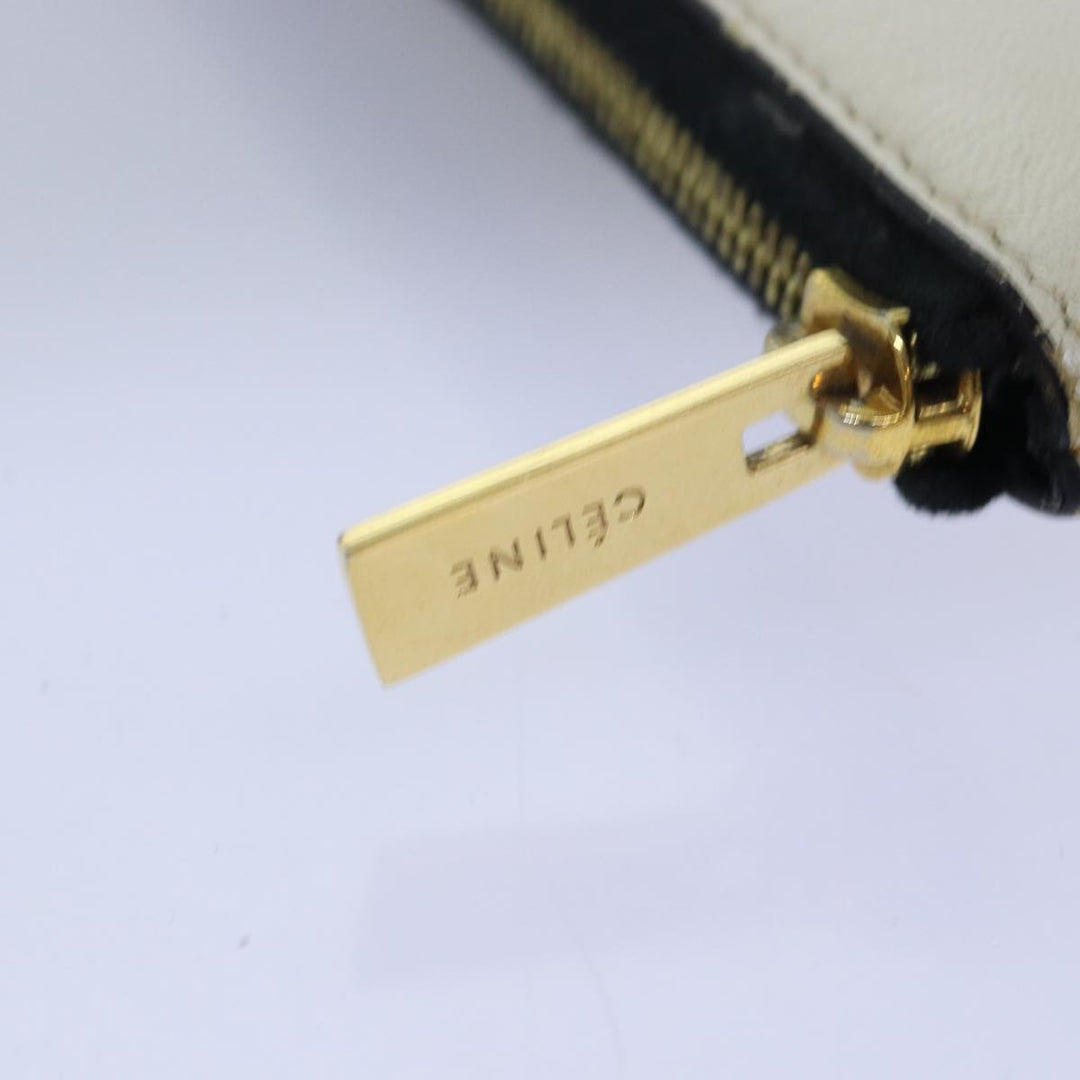 Celine Clutch Bag Leather Black Whe 13087