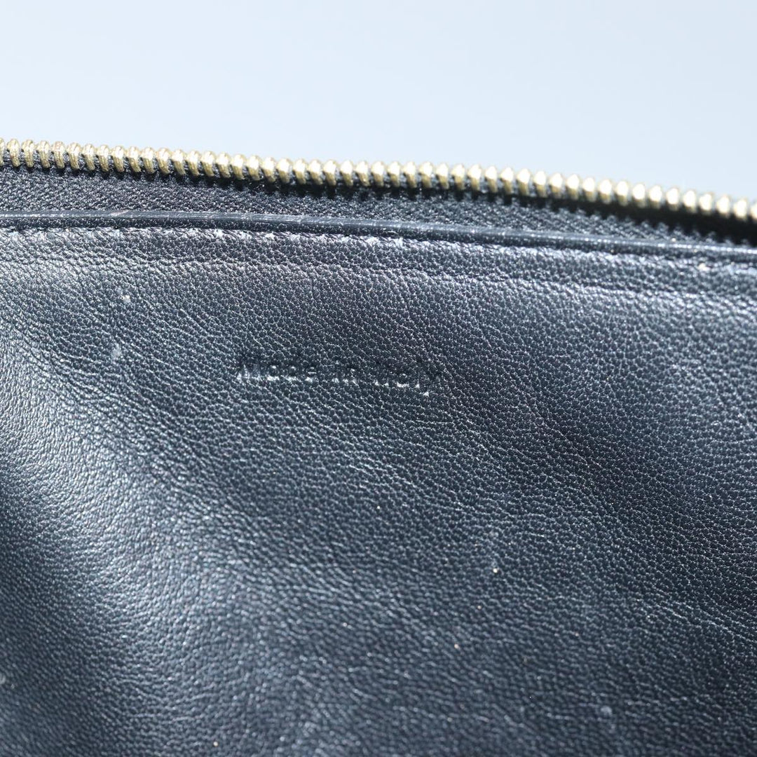 Celine Clutch Bag Leather Black Whe 13087