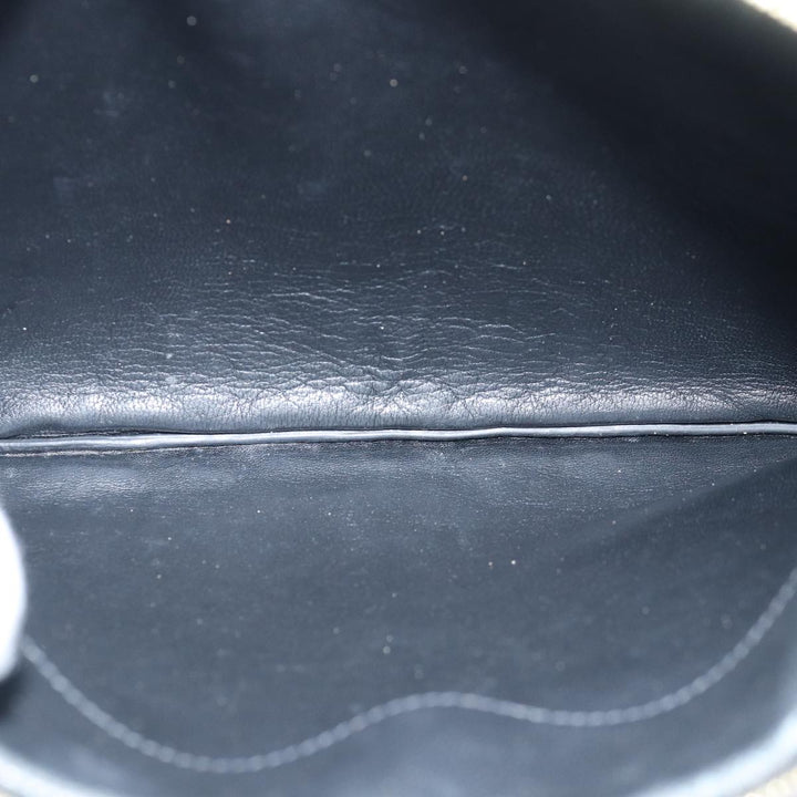 Celine Clutch Bag Leather Black Whe 13087