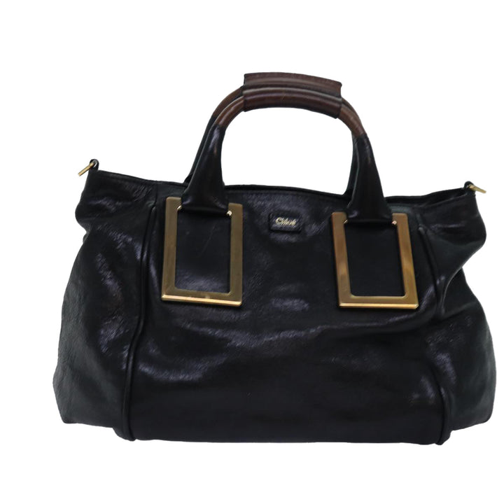 Chloe Etel Hand Bag Leather 2way Black yk13096