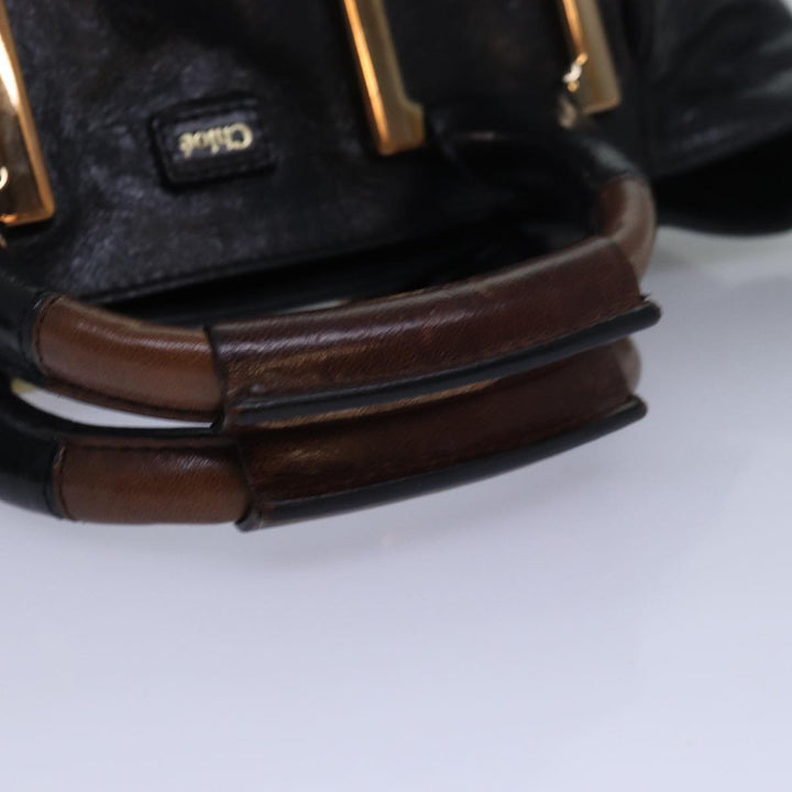 Chloe Etel Hand Bag Leather 2way Black yk13096