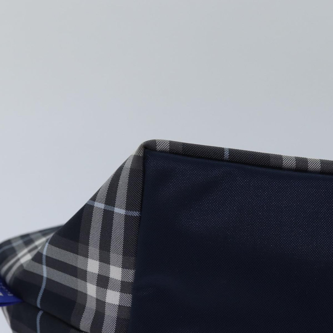 BurberrySs Nova Check Blue Label Hand Bag Nylon Navy Auth yk13111