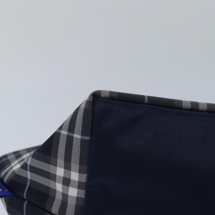 BurberrySs Nova Check Blue Label Hand Bag Nylon Navy Auth yk13111