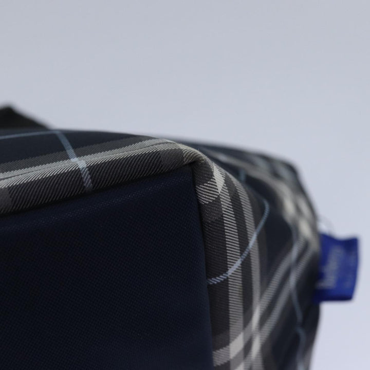 BurberrySs Nova Check Blue Label Hand Bag Nylon Navy Auth yk13111