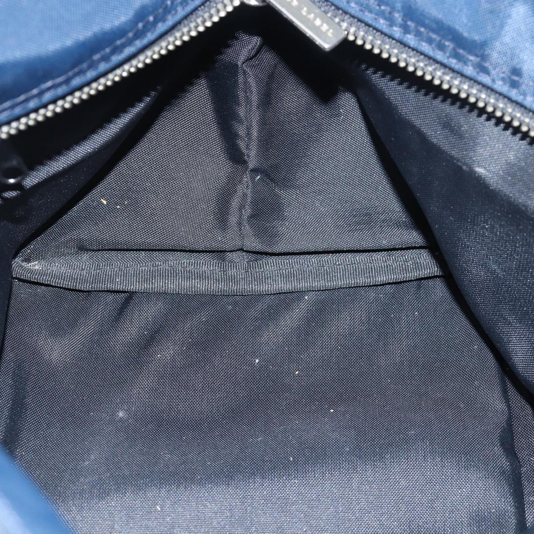 Top Quality BurberrySs Nova Check Blue Label Hand Bag Nylon Navy Auth yk13111