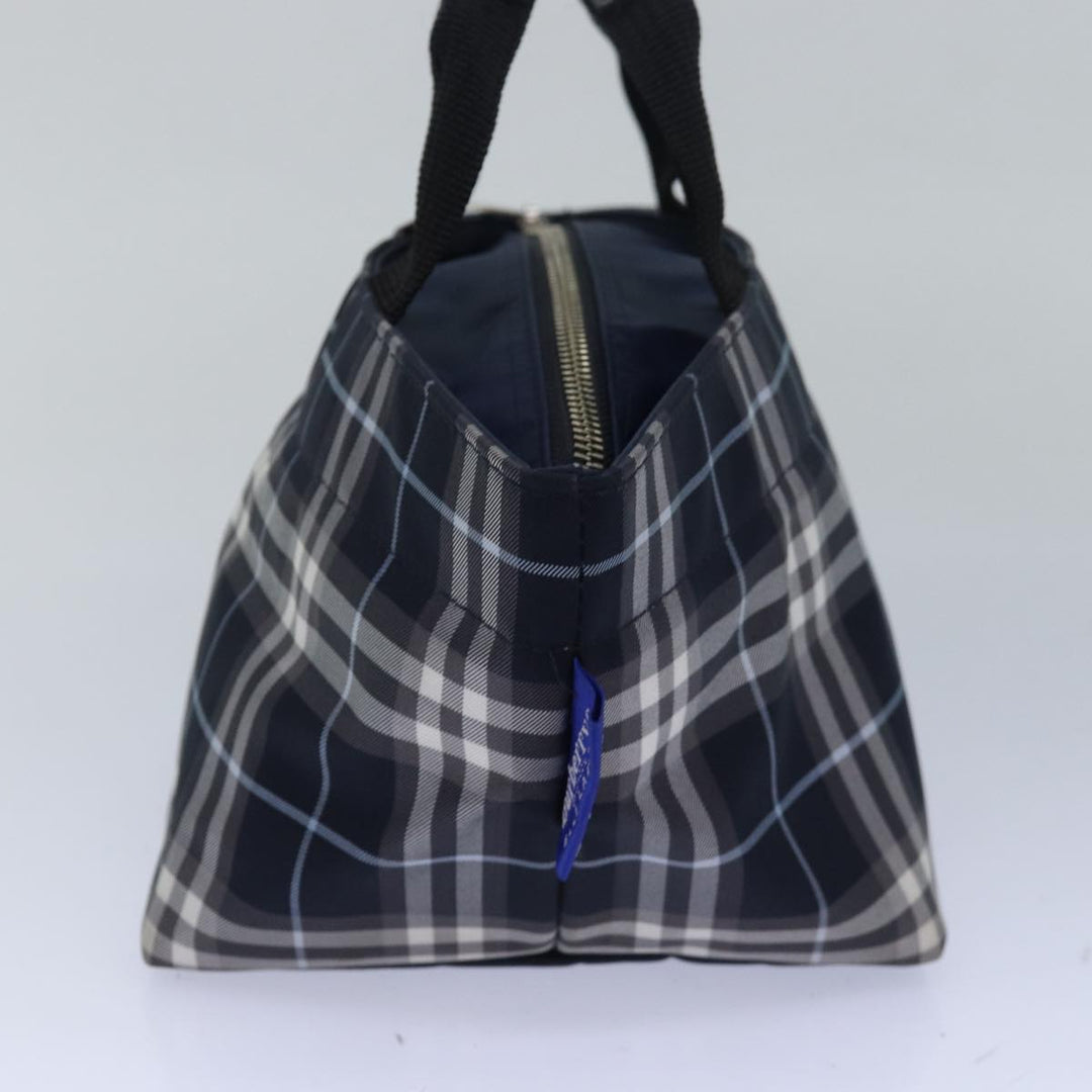 BurberrySs Nova Check Blue Label Hand Bag Nylon Navy Auth yk13111