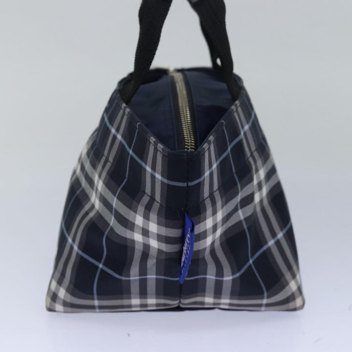 BurberrySs Nova Check Blue Label Hand Bag Nylon Navy Auth yk13111