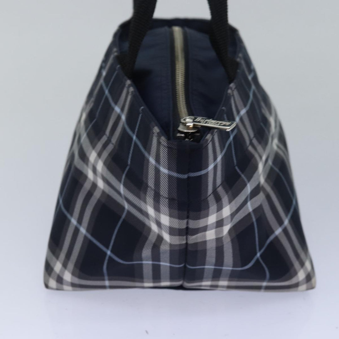 BurberrySs Nova Check Blue Label Hand Bag Nylon Navy Auth yk13111