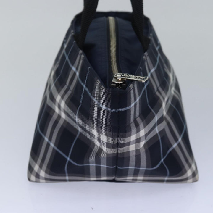 BurberrySs Nova Check Blue Label Hand Bag Nylon Navy Auth yk13111