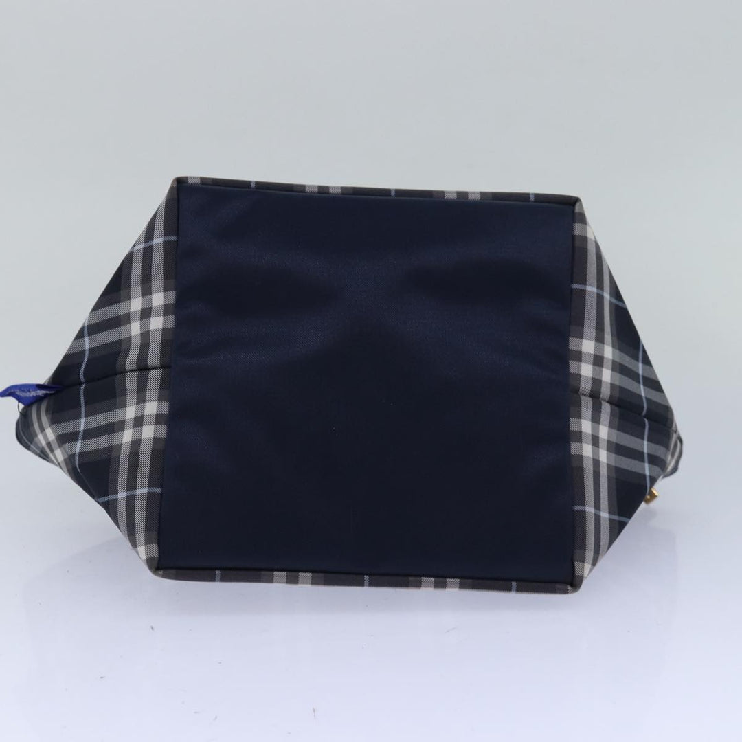 BurberrySs Nova Check Blue Label Hand Bag Nylon Navy Auth yk13111