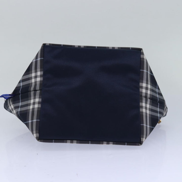 BurberrySs Nova Check Blue Label Hand Bag Nylon Navy Auth yk13111