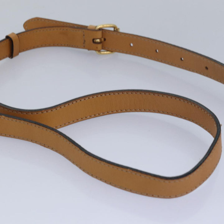 Celine Macadam Canvas Shoulder Bag PVC Leather Brown Auth yk13147