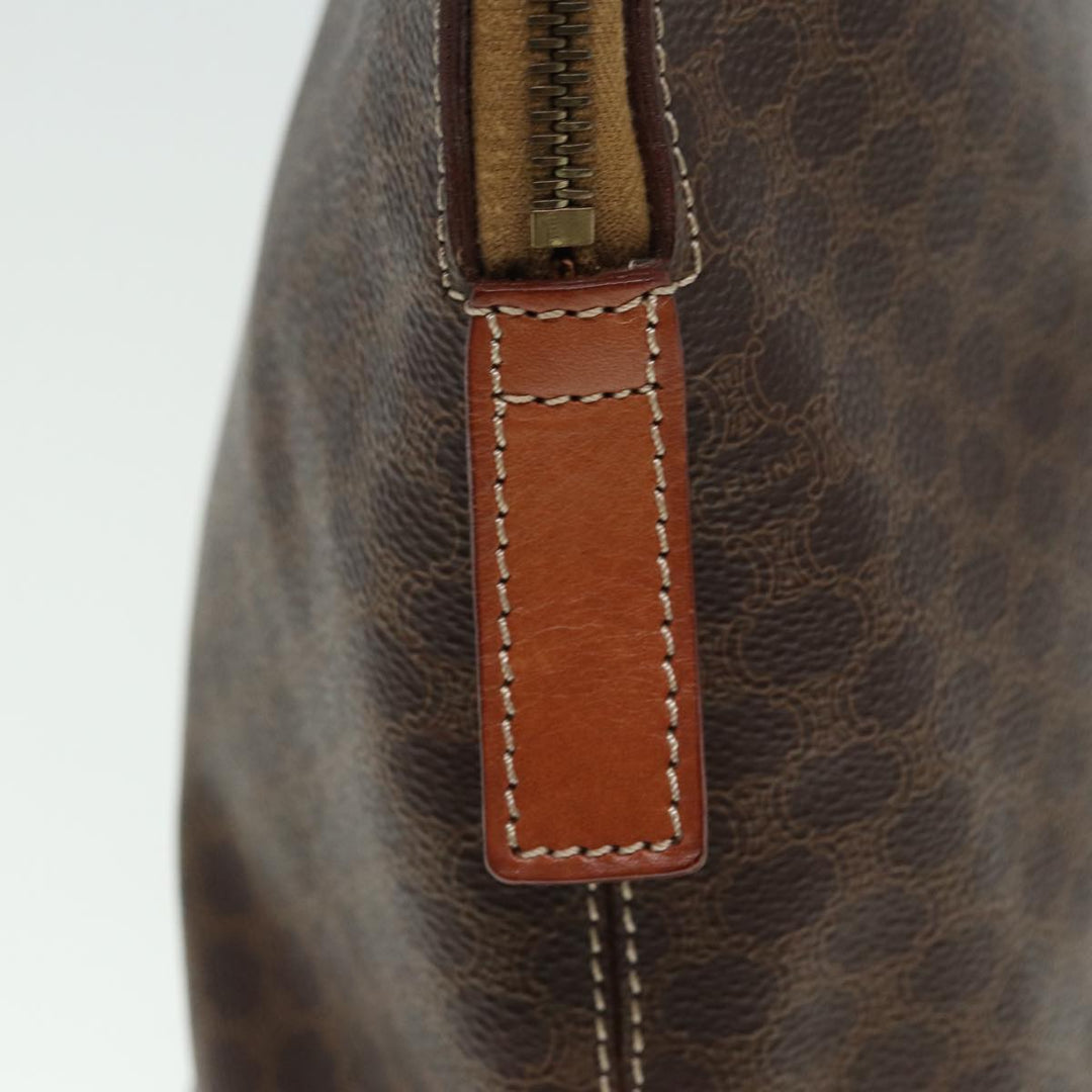 Celine Macadam Canvas Hand Bag PVC Brown Auth yk13182