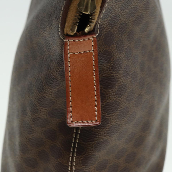 Celine Macadam Canvas Hand Bag PVC Brown Auth yk13182