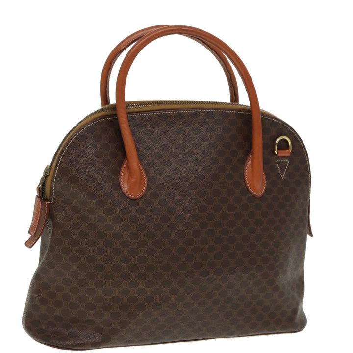 Celine Macadam Canvas Hand Bag PVC Brown Auth yk13182