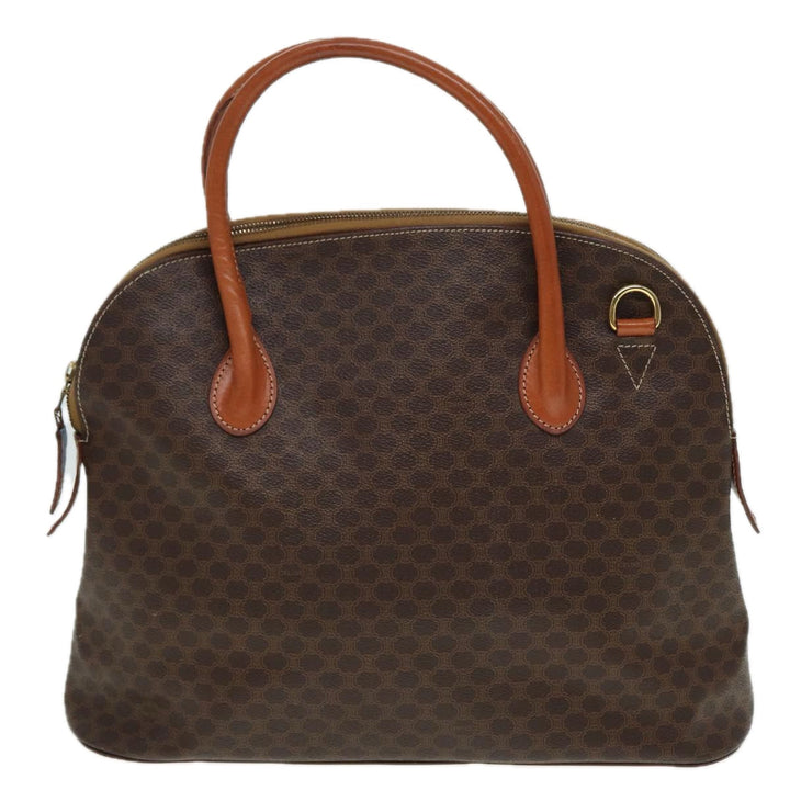 Celine Macadam Canvas Hand Bag PVC Brown Auth yk13182