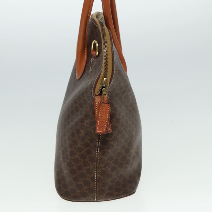 Celine Macadam Canvas Hand Bag PVC Brown Auth yk13182