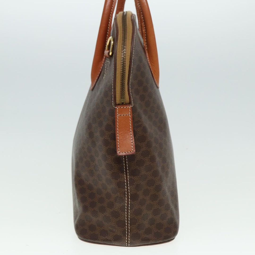 Celine Macadam Canvas Hand Bag PVC Brown Auth yk13182