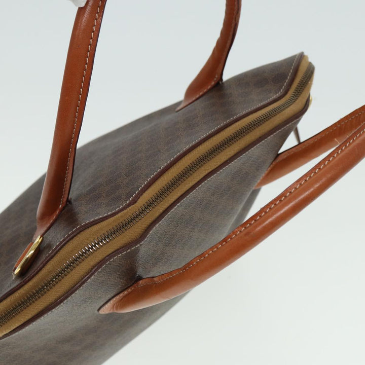 Celine Macadam Canvas Hand Bag PVC Brown Auth yk13182