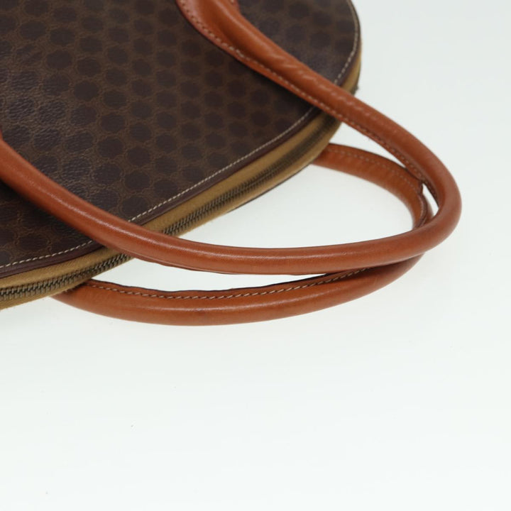 Celine Macadam Canvas Hand Bag PVC Brown Auth yk13182