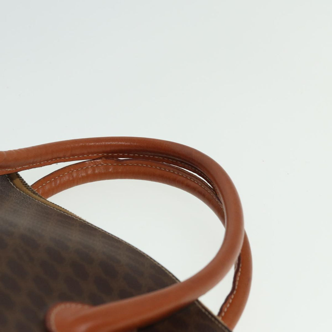 Celine Macadam Canvas Hand Bag PVC Brown Auth yk13182