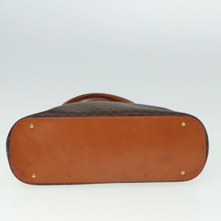 Celine Macadam Canvas Hand Bag PVC Brown Auth yk13182