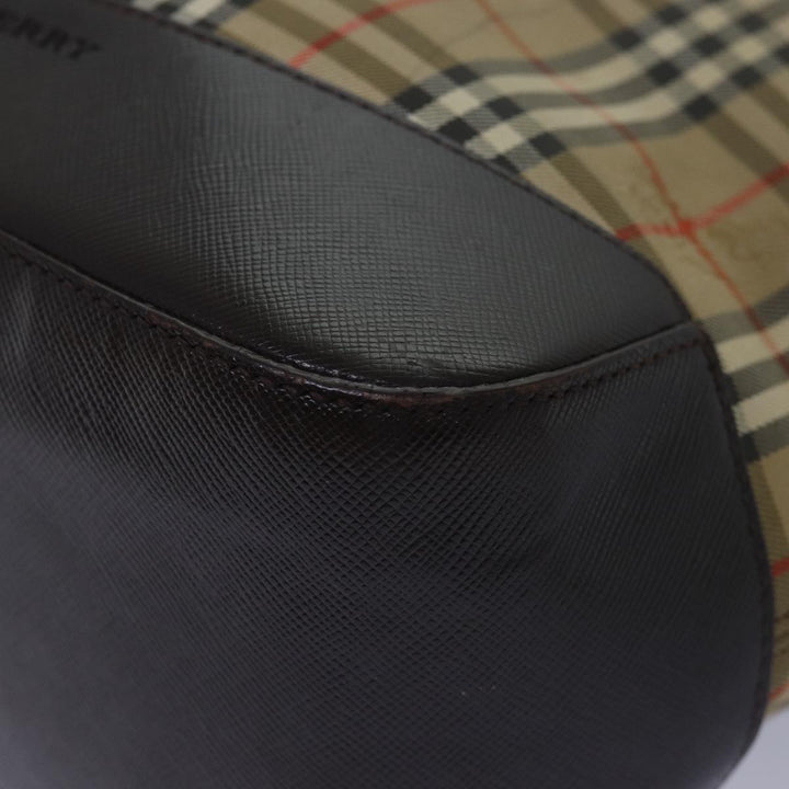 Burberry Nova Check Tote Bag Canvas Beige Auth yk13193