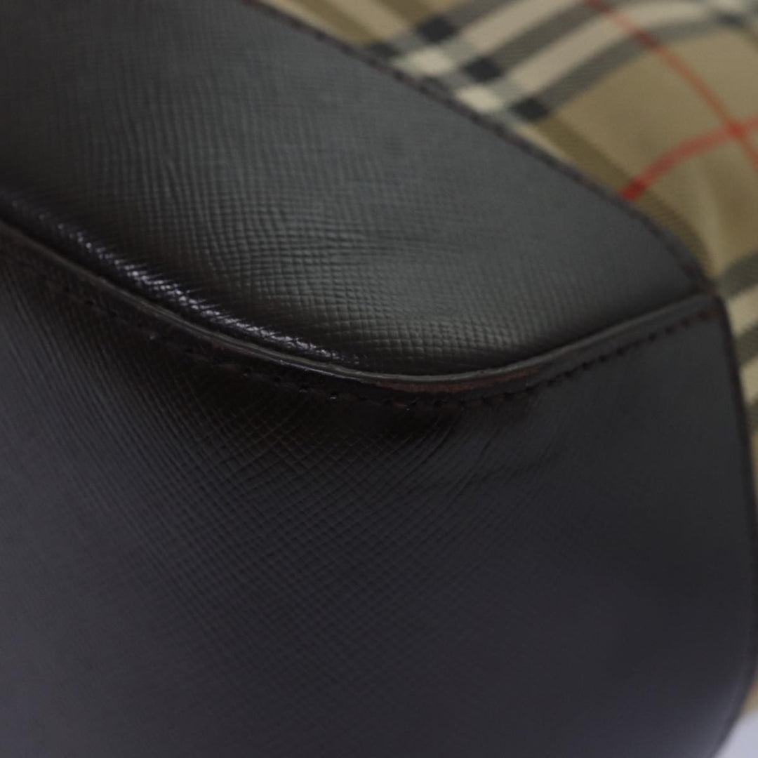 Burberry Nova Check Tote Bag Canvas Beige Auth yk13193