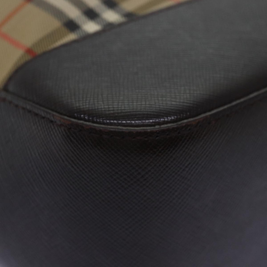Burberry Nova Check Tote Bag Canvas Beige Auth yk13193