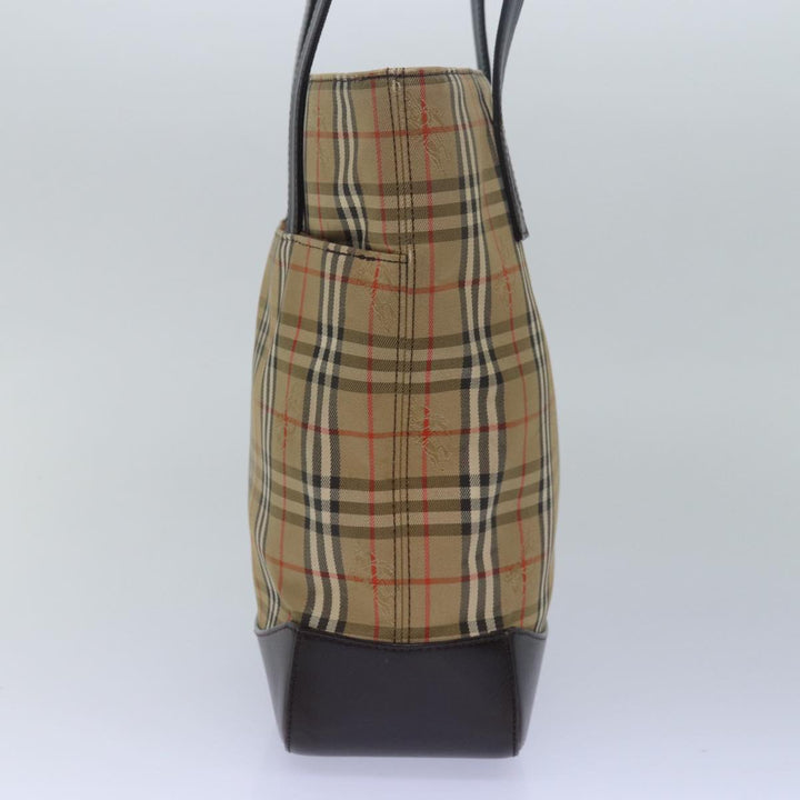 Burberry Nova Check Tote Bag Canvas Beige Auth yk13193