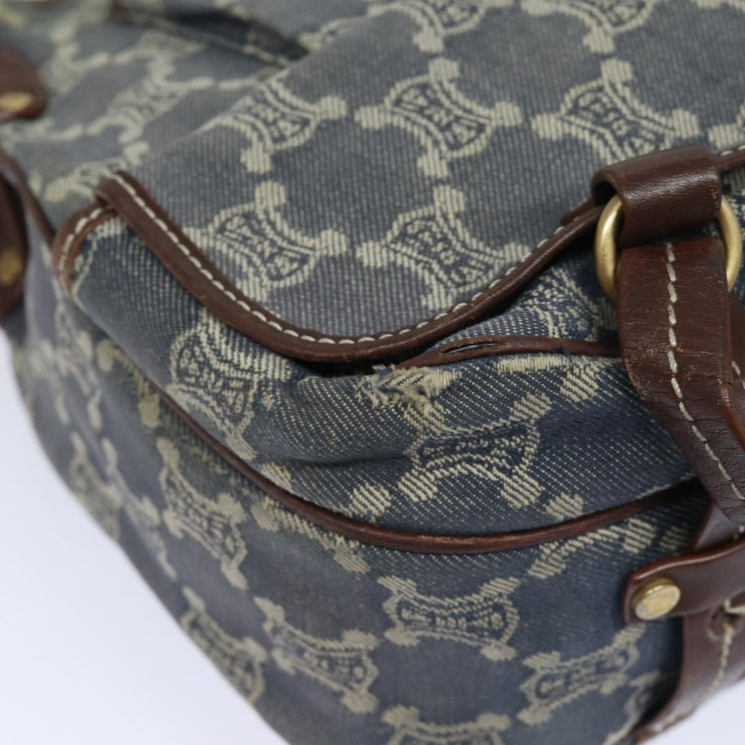 Celine Denim Paris Macadam Shoulder Bag Blue 13201