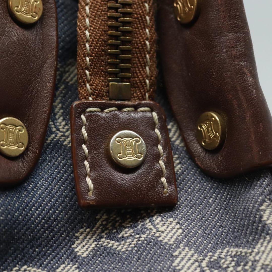 Celine Denim Paris Macadam Shoulder Bag Blue 13201