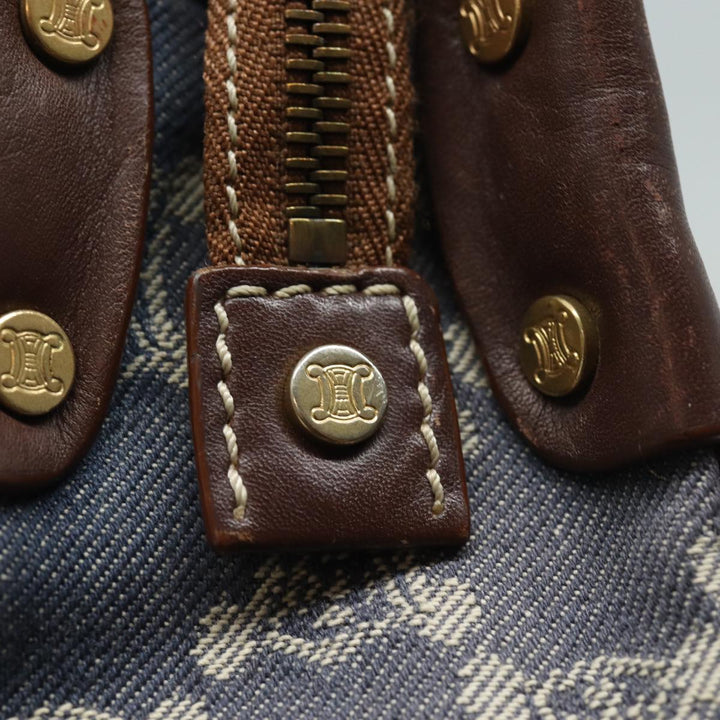 Celine Denim Paris Macadam Shoulder Bag Blue 13201
