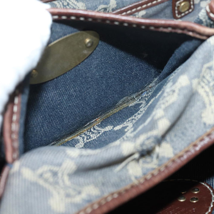 Celine Denim Paris Macadam Shoulder Bag Blue 13201