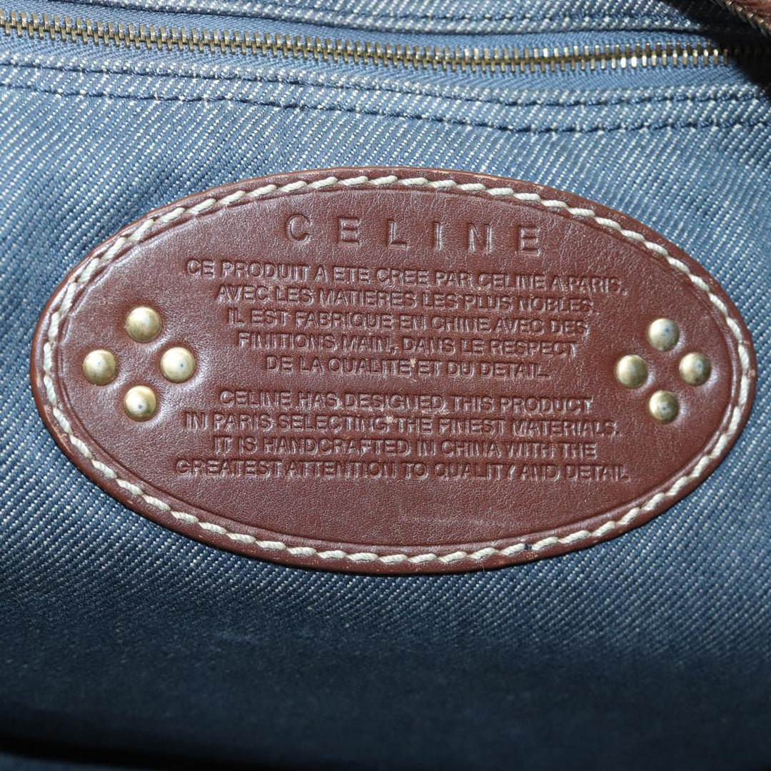 Celine Denim Paris Macadam Shoulder Bag Blue 13201