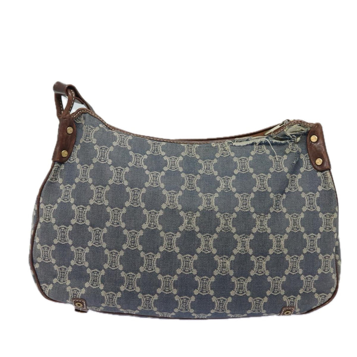 Celine Denim Paris Macadam Shoulder Bag Blue 13201
