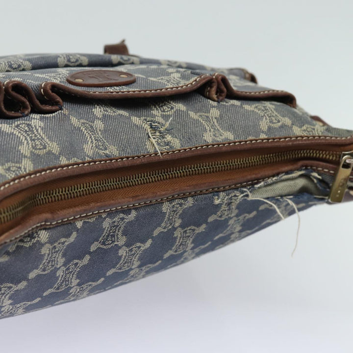 Celine Denim Paris Macadam Shoulder Bag Blue 13201