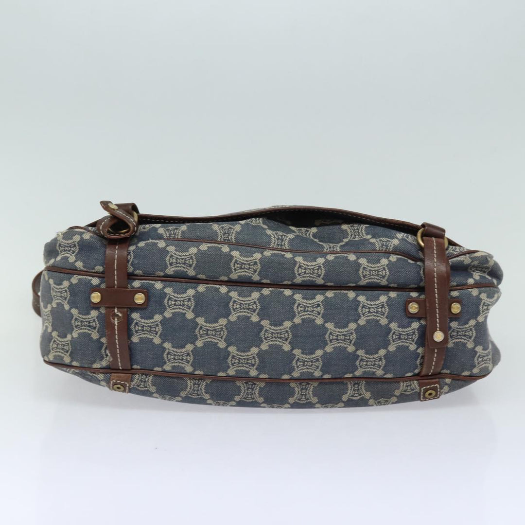 Celine Denim Paris Macadam Shoulder Bag Blue 13201