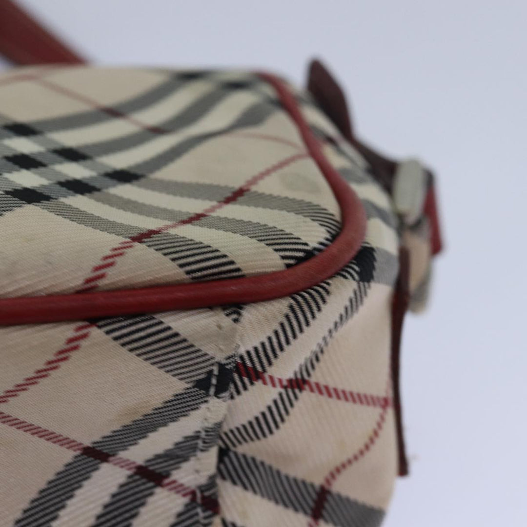 Burberry Nova Check Blue Label Shoulder Bag Nylon Beige Auth yk13226